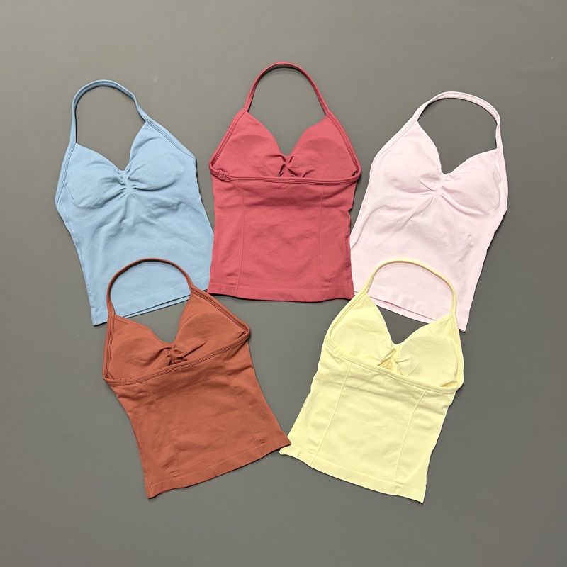 Aquatic Sports Bra - Damska sportowa koszulka na ramiączkach, bezszwowa,