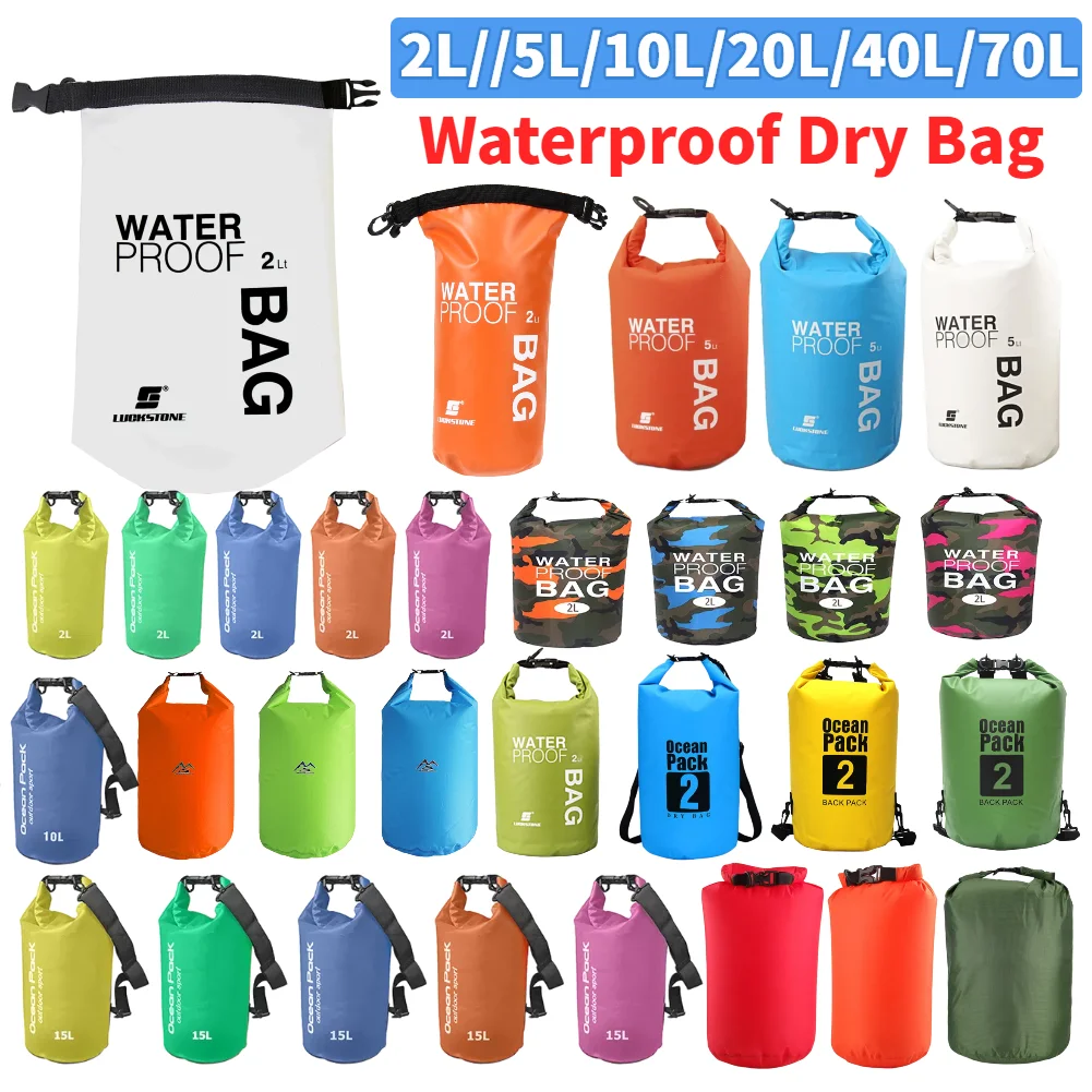 Dry Bag Roll Top - Wodoodporny worek PVC 2L/5L/10L/20L/40L, etui na